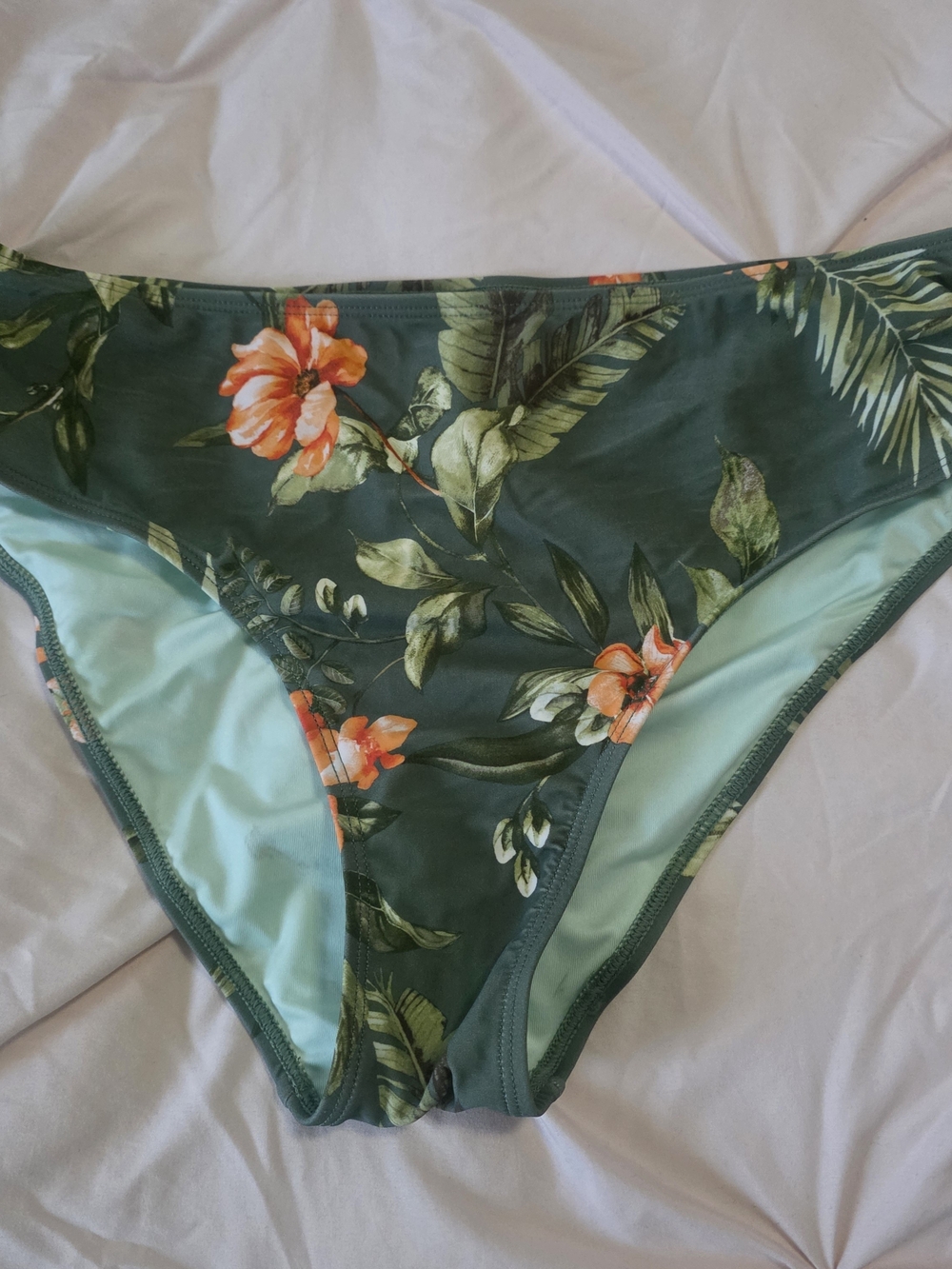 Green Floral Bikini Bottoms
